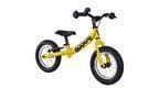 A yellow balance bike available to hire at Go Ape Alice Holt Forest Biking
